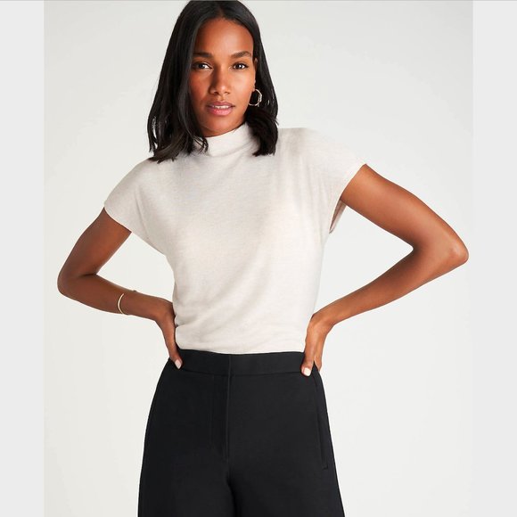 mock neck cap sleeve top